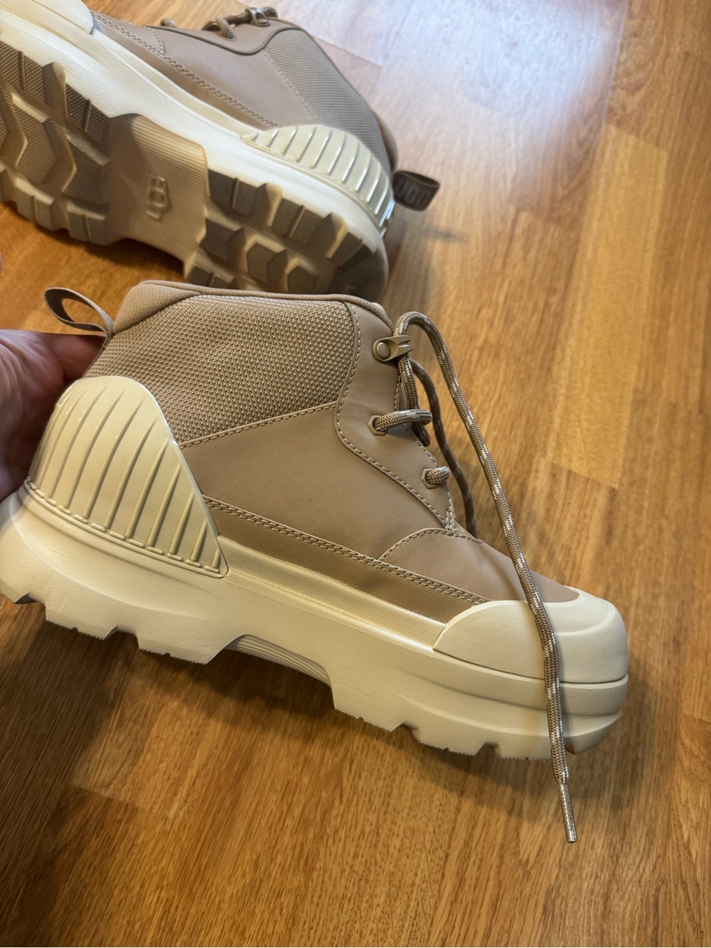 UGG NEUMEL X SAND TEXTILE LEATHER WATERPROOF CHUKKA WOMEN'S RAIN BOOTS SIZE US 9 - Picture 11 of 14